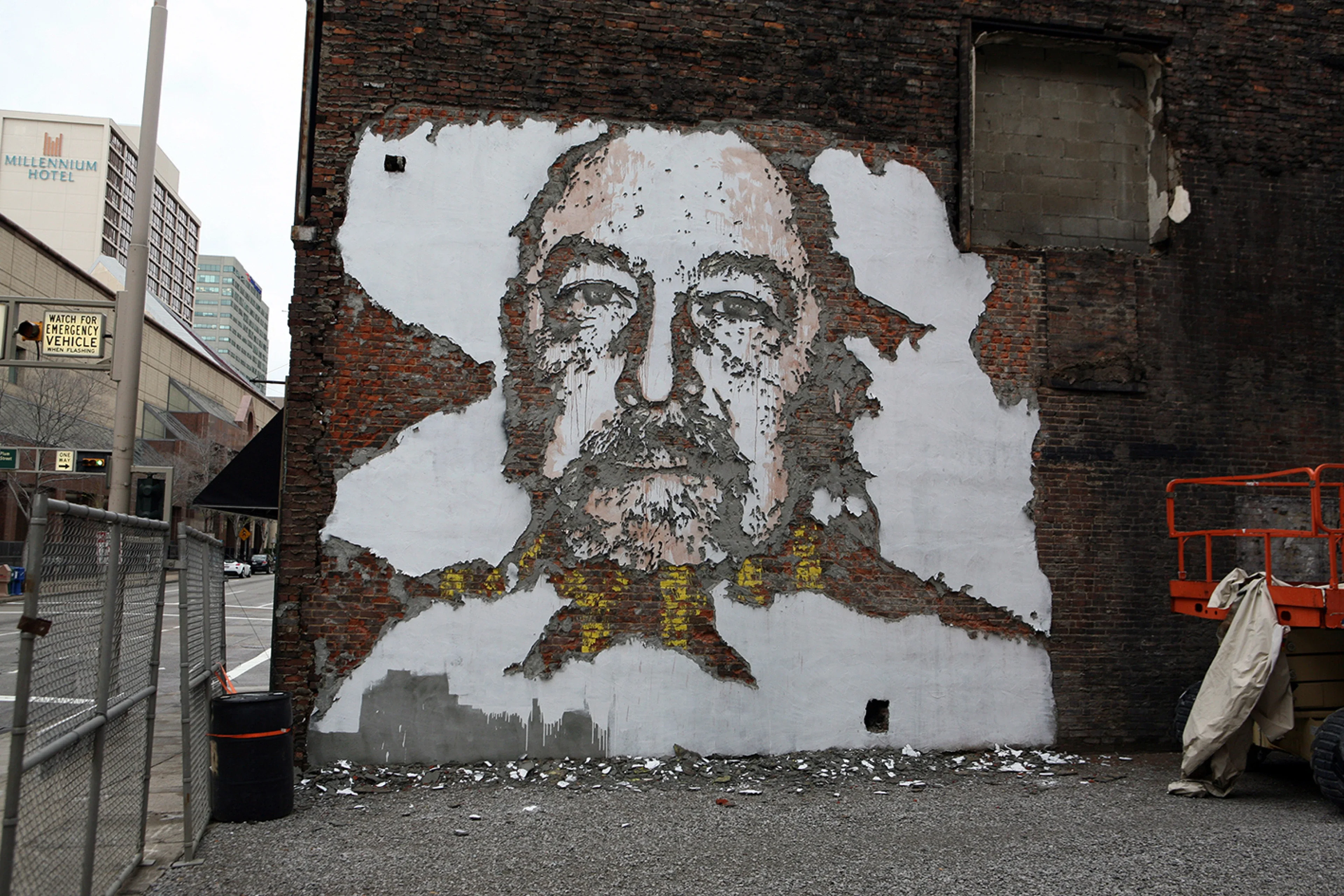 Vhils – Artist Residency — Walls work, 2011, Covington, United States