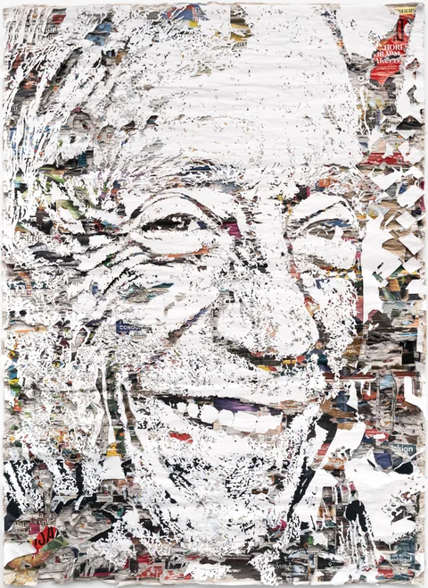 Portrait of the President — Marcelo Rebelo de Sousa — Paper work, 2026, Lisbon, Portugal