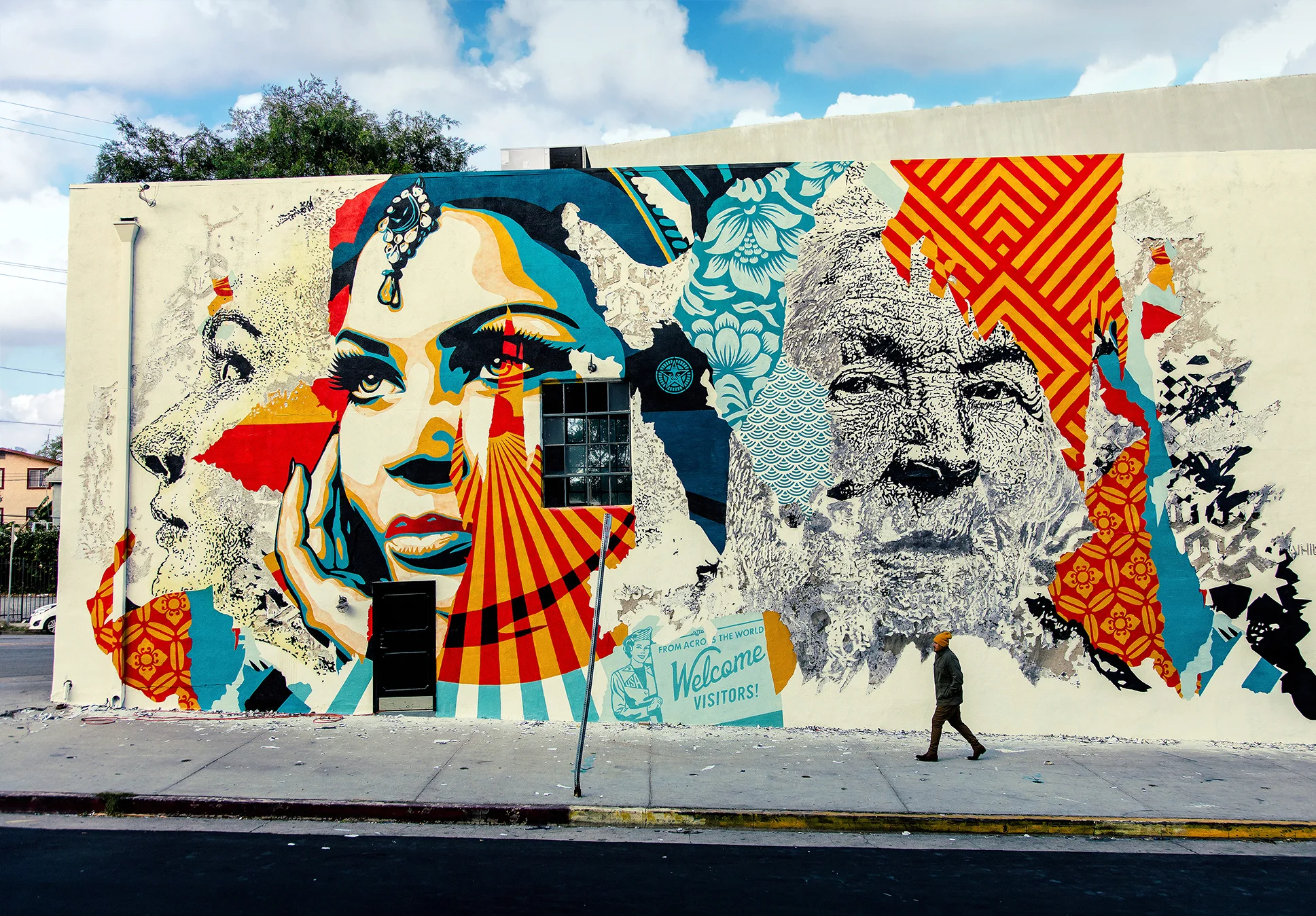 American Dreamers — Collab with Shepard Fairey — Walls work, 2018, Los Angeles, United States