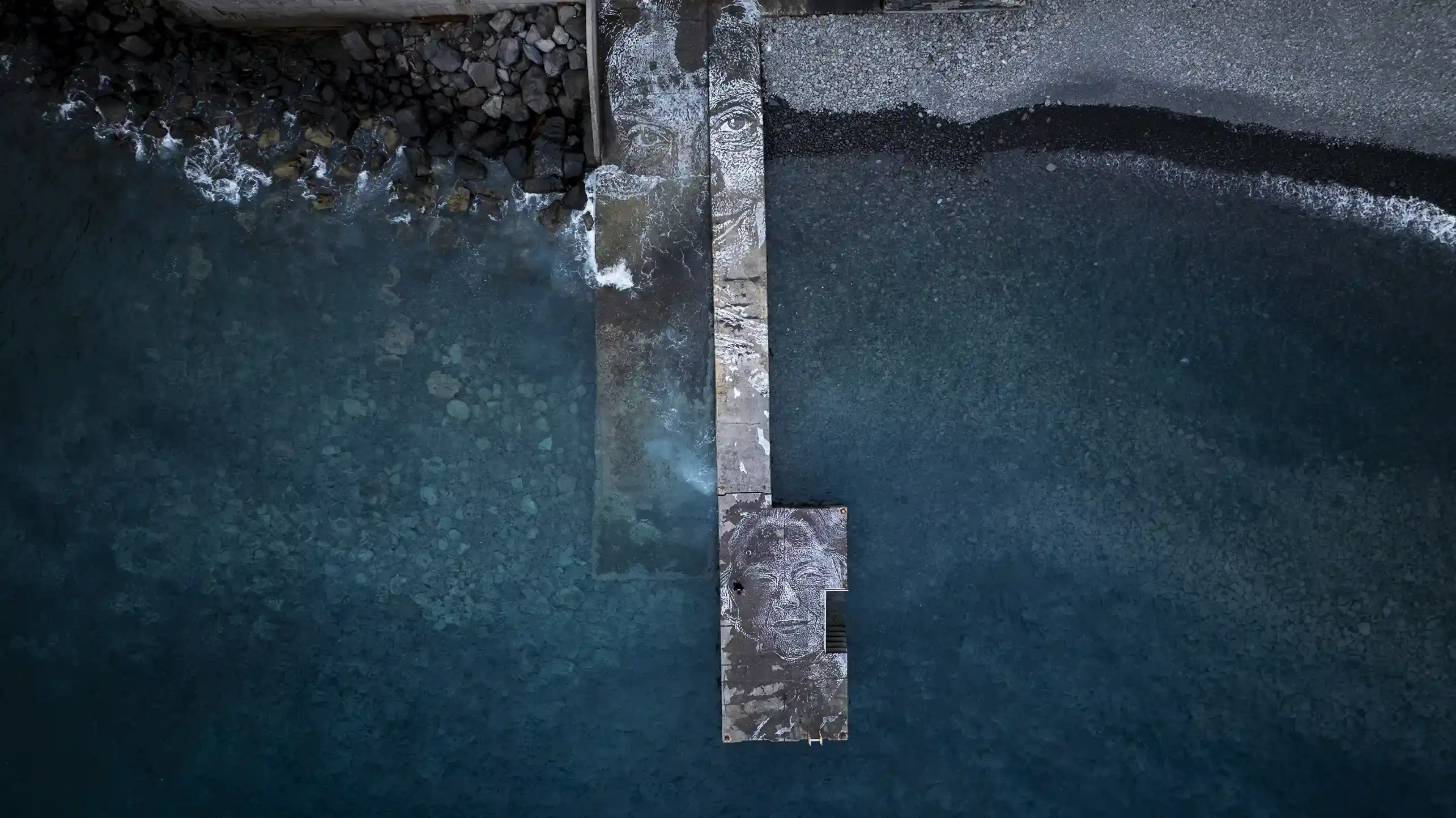 Sea Portrait: Sophia de Mello Breyner — Walls work, 2024, Caniçal, Portugal
