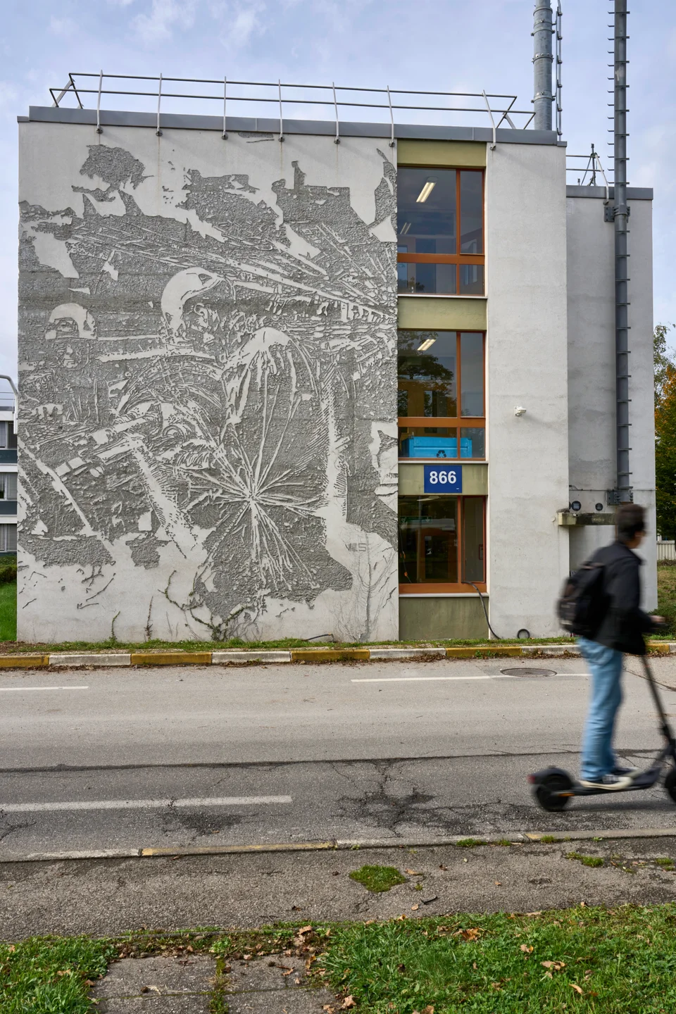 CERN Mural — Walls work, 2024, Prévessin-Moëns, France