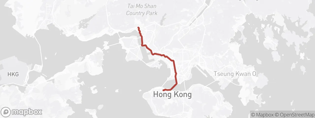 Route map: Hong Kong — Carved City Walk
