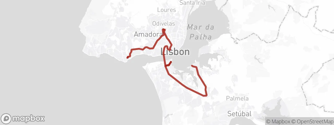 Route map: Lisbon — Industrial Margins Drive