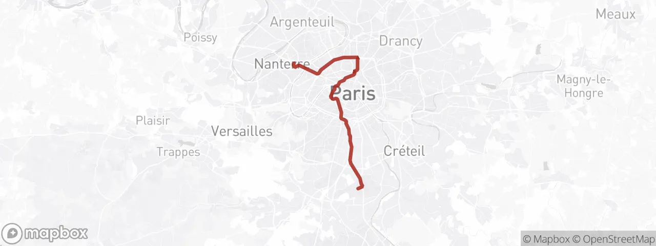 Route map: Paris — Carved Walls Drive