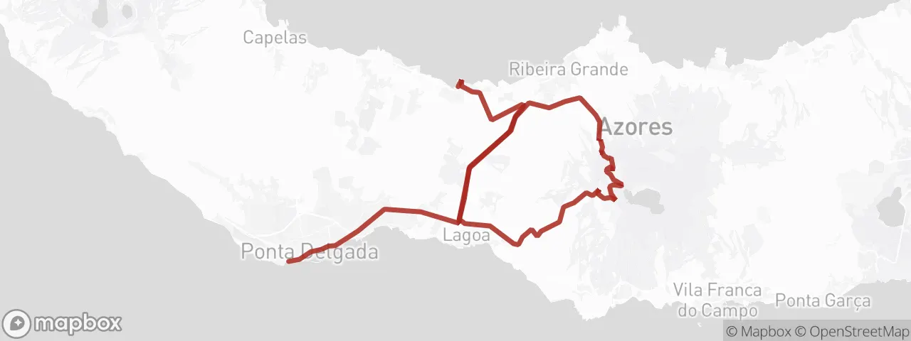 Route map: São Miguel — Carved Island Drive